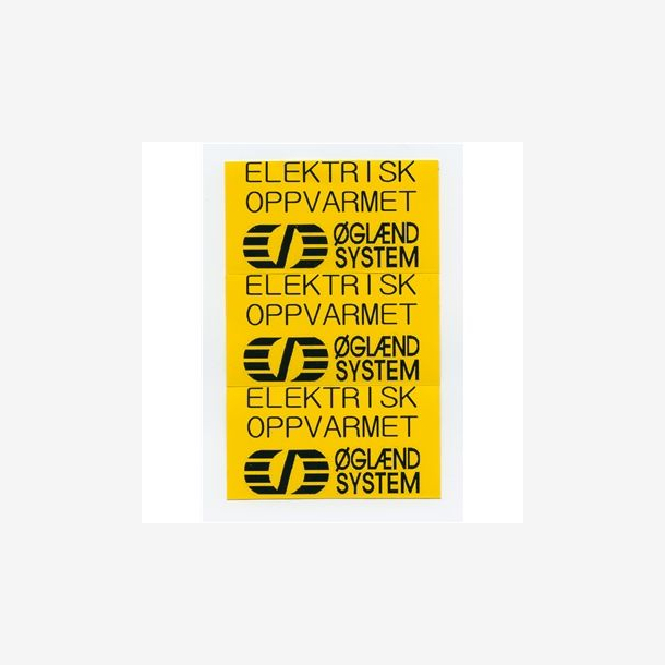 ETIKETT ELEKTR. OPPVARM. A3STK