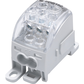 Distribusjonsblokk Al/Cu 1x25mm²/3x10mm²/2x16mm² PDB 160 Gr x1