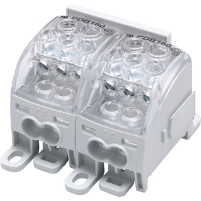 Distribusjonsblokk Al/Cu 1x25mm²/3x10mm²/2x16mm² PDB 160 Gr x2