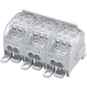 Distribusjonsblokk Al/Cu 1x25mm²/3x10mm²/2x16mm² PDB 160 Gr x3