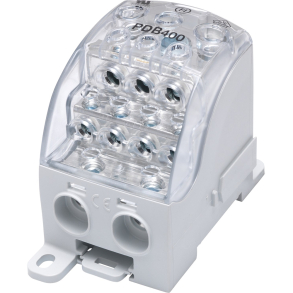 Distribusjonsblokk Al/Cu 1x120mm²/1x24x10mm Fleksibel/2x35mm²/3x25mm²/4x16mm² PDB 400 Gr x1