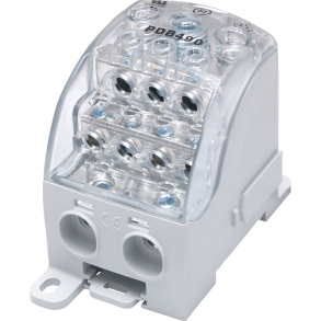Distribusjonsblokk Al/Cu 1x185mm²/1x24x10mm Fleksibel/2x35mm²/3x25mm²/4x16mm² PDB 490 Gr