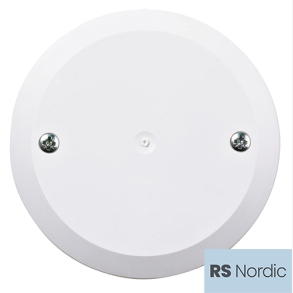 RS Renhvit taklokk i plast, passer til standard takbokser.
