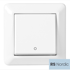 RS Renhvit innfelt bryter 2 polet for bruk p vtrom eller der det er krav om 2-polet brudd