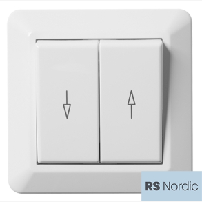 RS Renhvit innfelt markisebryter for bruk med smmotorer f.eks markiser