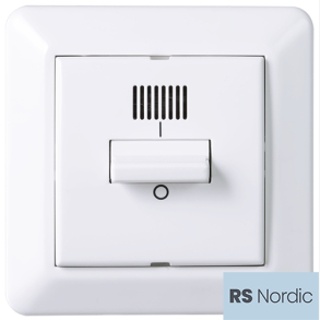 RS Renhvit bryter 2 pol med vippe og lysindikator, benyttes der det er krav om 2 polet brudd