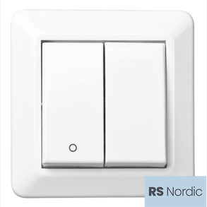 RS Renhvit innfelt 2+1 bryter med hurtigklemme, benyttes der det er krav om bde 1-og 2polt brudd