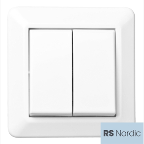 RS Renhvit dobbel vekselvender med hurtigklemme, benyttes for  styre 2 soner p 2 steder