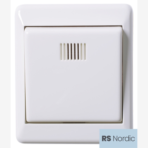 RS Renhvit 1 polet impulsbryter med lys,brukes der det er behov for en impulsbryter f.eks trapperele