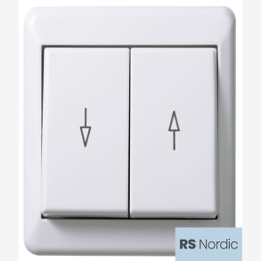 RS Renhvit markisebryter pvegg benyttes til styring av markiser, persienner eller sm motorer.