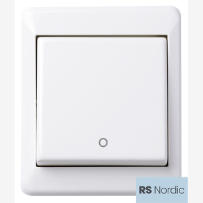 RS Renhvit 2 polet pveggsbryter med hurtigklemme, benyttes der det er krav om topolet brudd