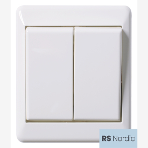 RS Renhvit dobbel vekselvender med hurtigklemme, brukes for  sl av og p lyset to steder