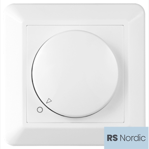RS Nordic 2-polet dimmer for bruk der det er krav om 2-polet brudd, feks ute eller vtrom.