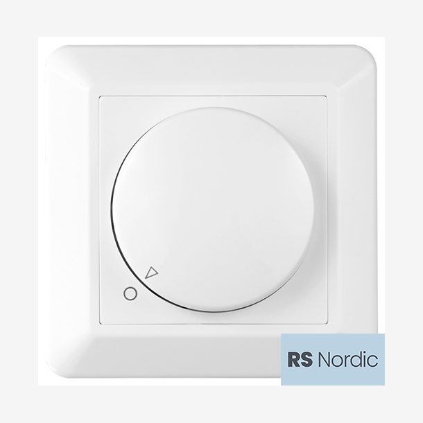 RS Nordic 2-polet dimmer for bruk der det er krav om 2-polet brudd, feks ute eller vtrom.