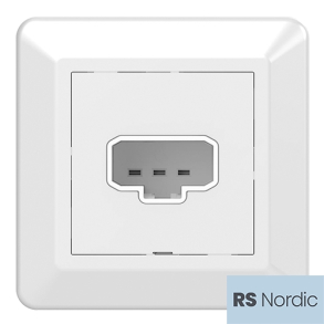 RS Renhvit DCL vegguttak med hurtigklemme benyttes for vegglamper eller lampeuttak i vegg