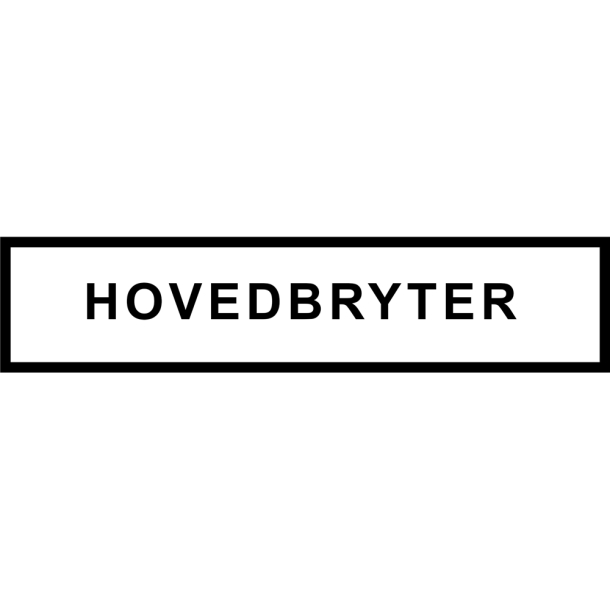 Merkeskilt gravert hovedbryter