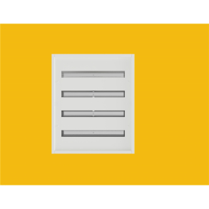 Fordelingsskap 4 rader, 100 moduler. Bredde 55, dybde 10