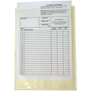 Kursholder i plast for festing i sikringsskap med lim