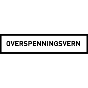 MERKESKILT GRAVERT OVERSPENNINGSVERN