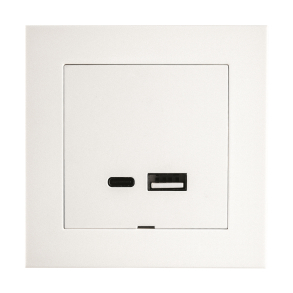 USB A+C lader 3A IF hvit