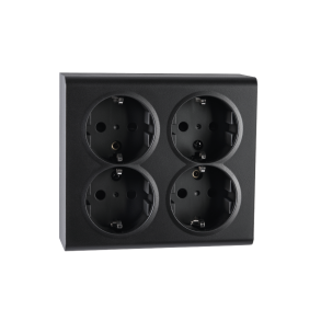 Stikk pvegg Sort 4-veis m/j